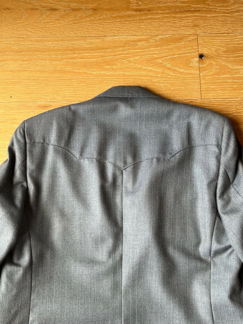 Men's Vintage Western Three-Piece Suit, Blueish-Gray
